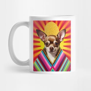 Mexican Food Taco Lover Op Art Chihuahua with Taco Mug